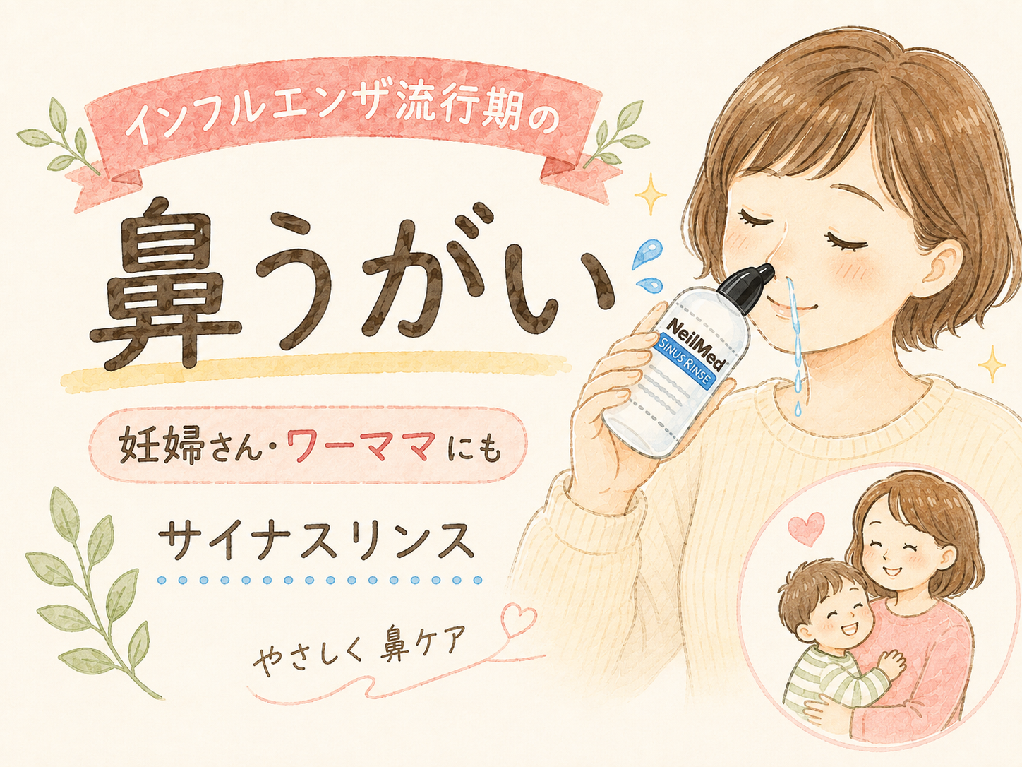 【体験談】インフルエンザ流行期の鼻ケアに鼻うがい｜妊婦・ワーママにも使いやすいサイナスリンス